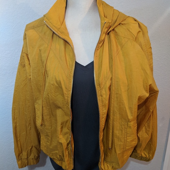 Zara Jackets & Blazers - ZARA WRINKLE LOOK JACKET MUSTARD MEDIUM M